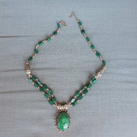 New Unique Mosaic Jasper Silver Necklace. - Picture 14 of 14